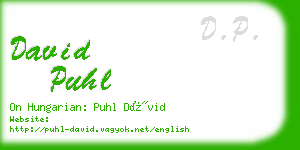 david puhl business card